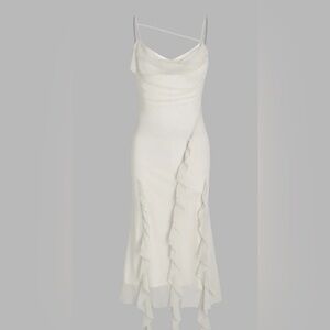 Cider ivory ruffle dress
